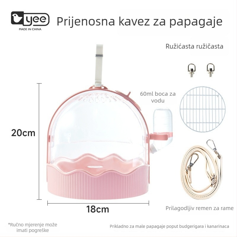 Vanjski prozračni kavez za papige s velikim unutarnjim prostorom – prenosivi ptičji kavez Yee, podrijetlo Šandong