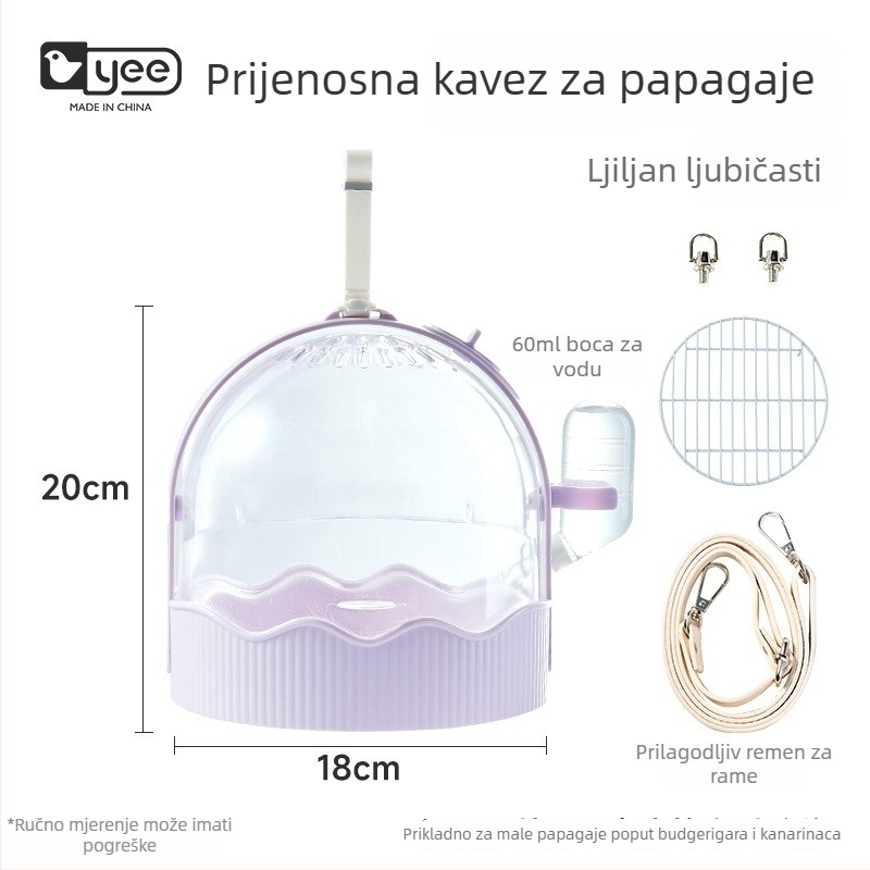 Vanjski prozračni kavez za papige s velikim unutarnjim prostorom – prenosivi ptičji kavez Yee, podrijetlo Šandong