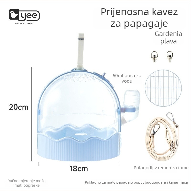 Vanjski prozračni kavez za papige s velikim unutarnjim prostorom – prenosivi ptičji kavez Yee, podrijetlo Šandong