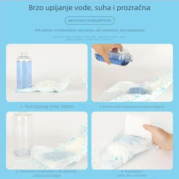 Klingbell Pantalone za razdoblje za kućne ljubimce, debeli, visoka apsorpcija, otporne na curenje, jednokratne, kod A3; Materijali: netkane tkanine, drvena pulpa, PE folija, apsorpcijski polimer