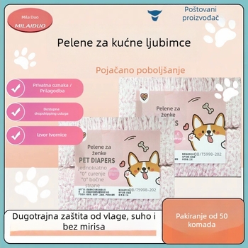 Milado pelene za pse, period pantalone, ne-tkani materijal, karikatura stil, za mužjake pasa