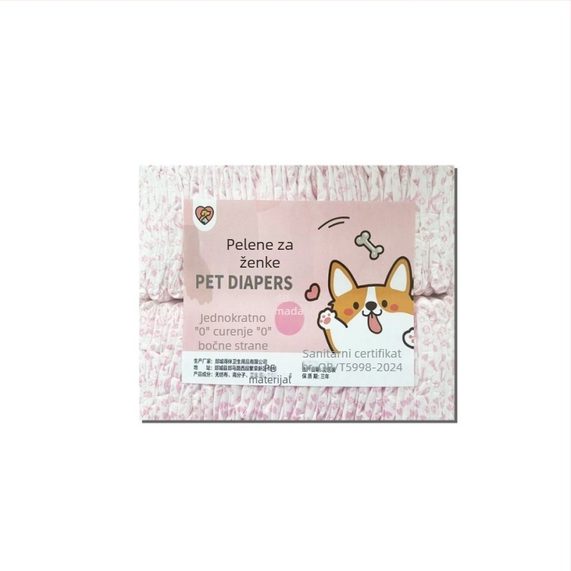 Milado pelene za pse, period pantalone, ne-tkani materijal, karikatura stil, za mužjake pasa