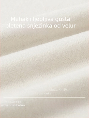 Ženska mikina s pola zatvaračem i kapuljom, brushirana debela velur tkanina, smjesa vlakana regenerirane celuloze i akrila, regular fit, dugi rukavi