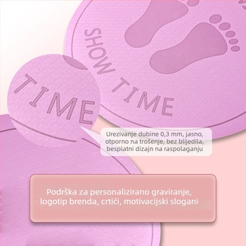 TPE mat za skakanje užetom, debljine 6 mm, ublažava udarce, protuklizna, geometrijski uzorak