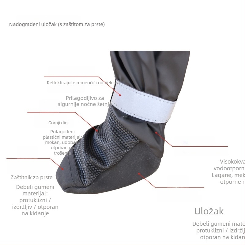 Cipele za pse Lovitwear – poliester, vodootporne, protuklizne i otporne na habanje (Polyester; Lovitwear; Shoes; Waterproof; Anti-slip)