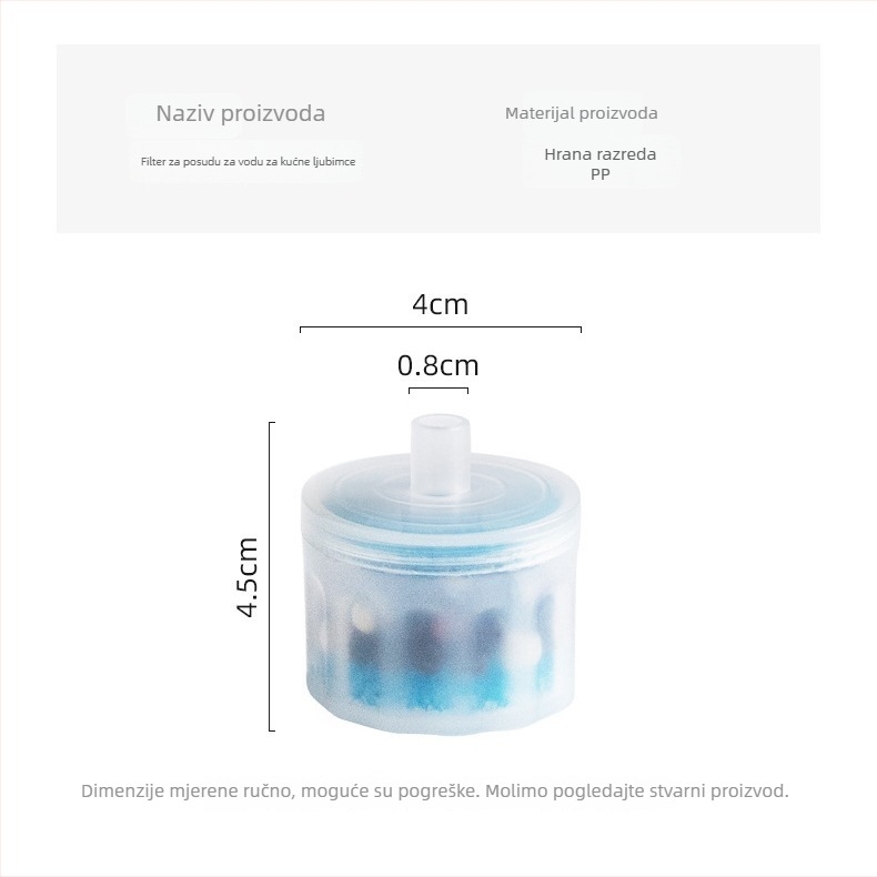 Izmjenjiva filtrska kutija za posudu za vodu za kućne ljubimce, za pse i mačke