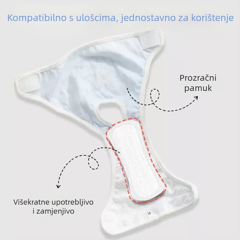 Pantalone za pse tijekom razdoblja – poliester, crtani stil, proizvedeno u Kini, nije uvezeno