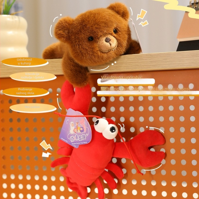 Plišani medvjed – kratki pliš, PP punilo, logo privatna etiketa, pakiranje mrežastom vrećom, za uzrast 14+