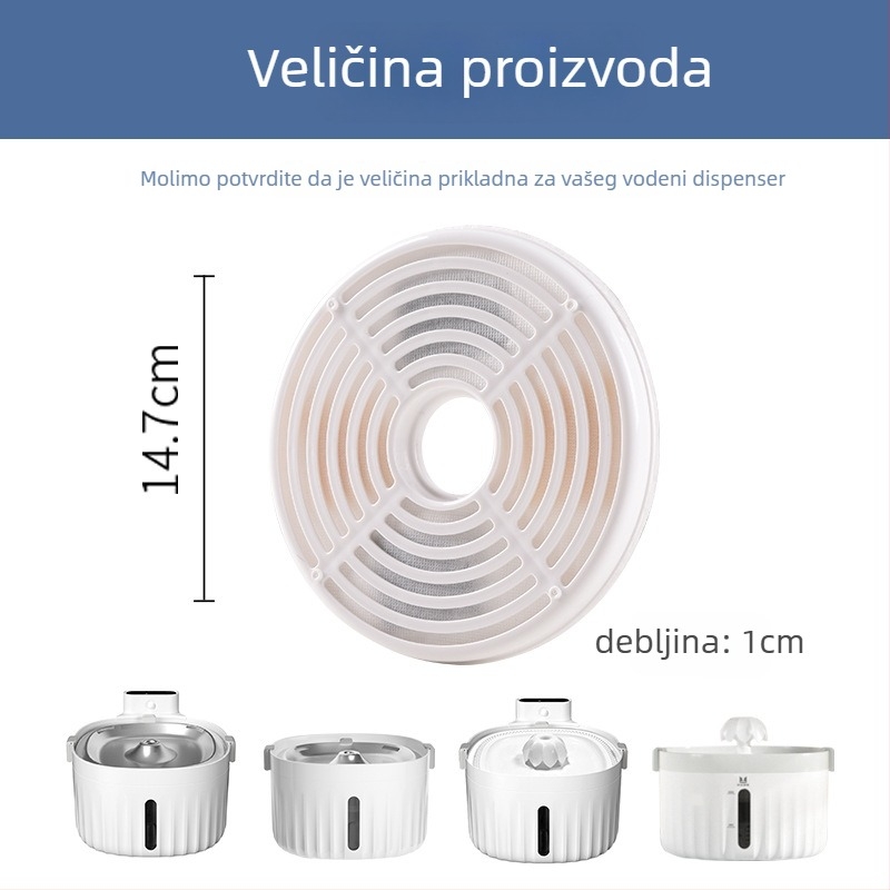 Filtr za posudivač vode za pse i mačke s aktivnim ugljenom, univerzalni filtr, model YXP012, brend YXPET