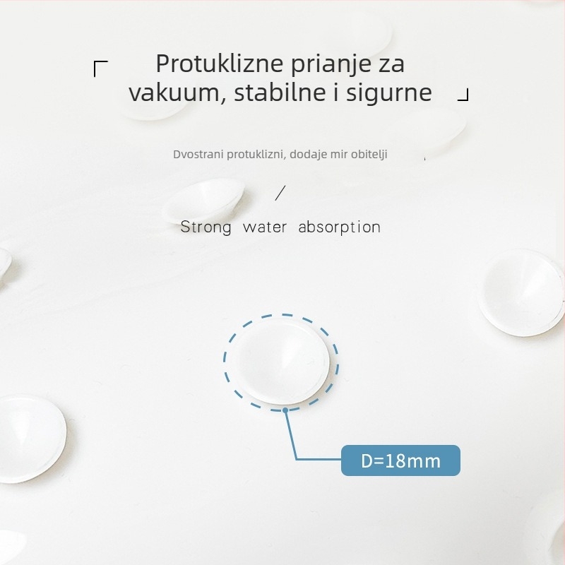 Protuklizna podloga za kadu – kvadratna PVC prostirka za kupaonicu s karikaturalnim uzorkom, moderan minimalistički stil, za pranje.