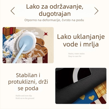 Kupaonski tepih s cartoon dizajnom, Materijal: silikon s algama, brzo sušenje, protuklizno, nepravilan oblik, stil: sladak