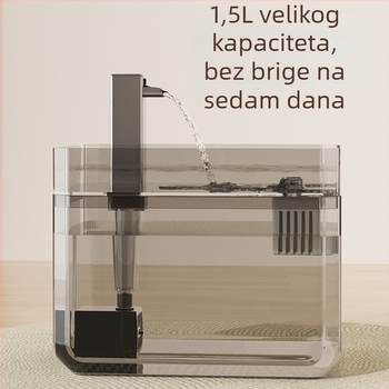 Fontana za vodu za mačke s cirkulacijom, tiha, energetski štedljiva, velika kapaciteta, priključak na struju
