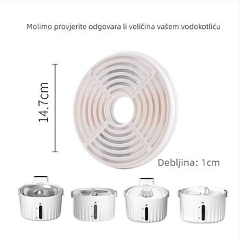 YXPET filtr za posudnik vode za kućne ljubimce s aktivnim ugljenom, model YPD-C005, paket od 4 komada, za pse i mačke