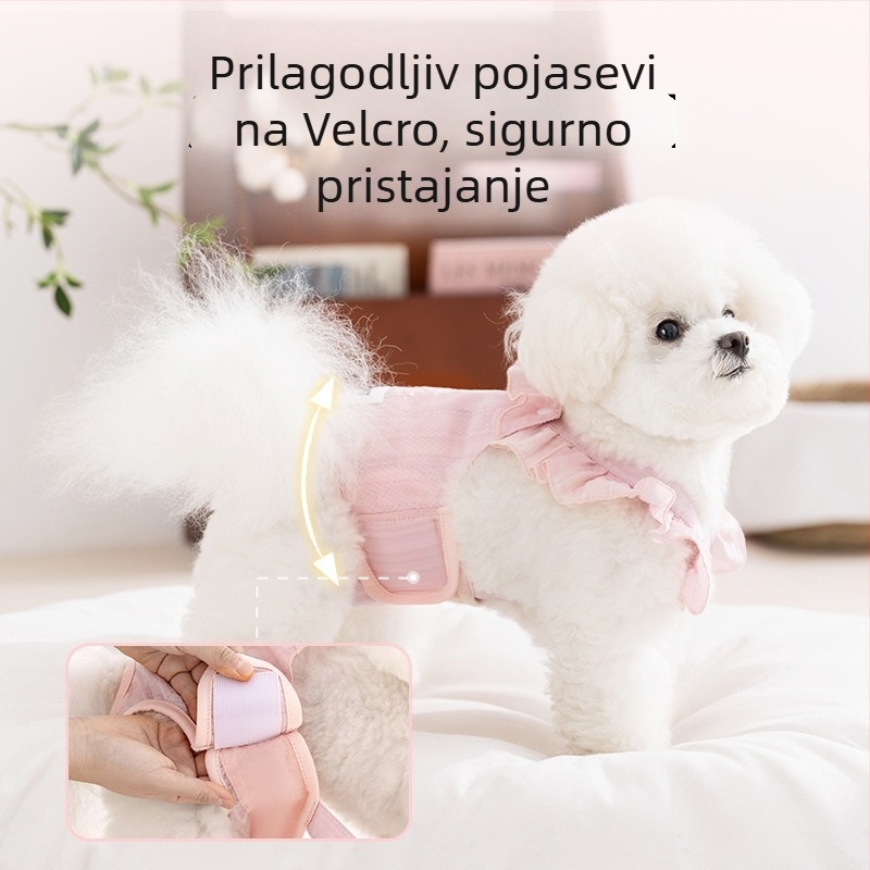 Psi menstrualne hlače - prugasti žakard materijal, stil Princess, branda Sour bear