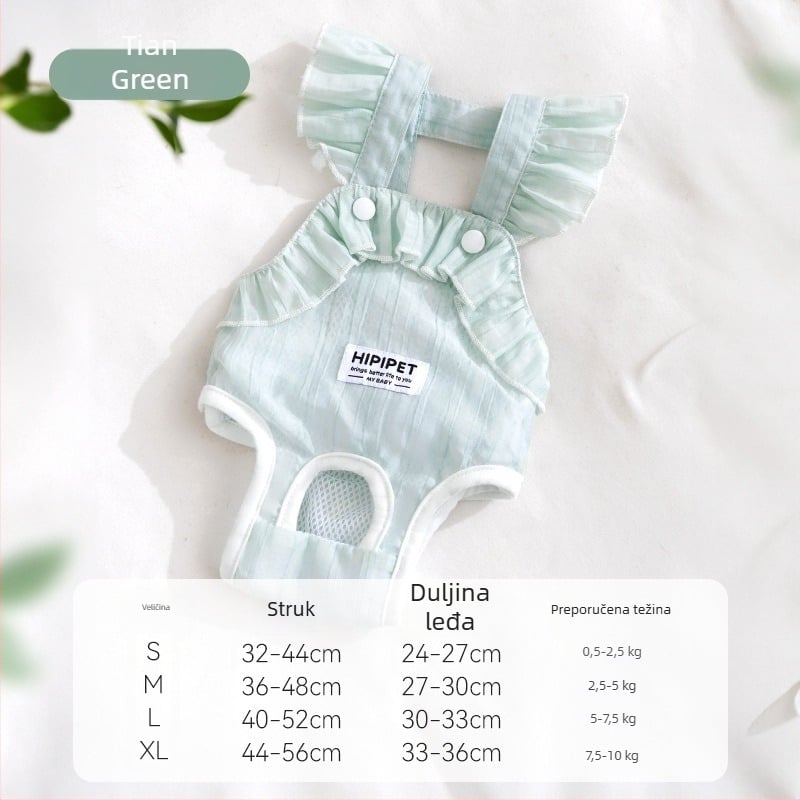 Psi menstrualne hlače - prugasti žakard materijal, stil Princess, branda Sour bear