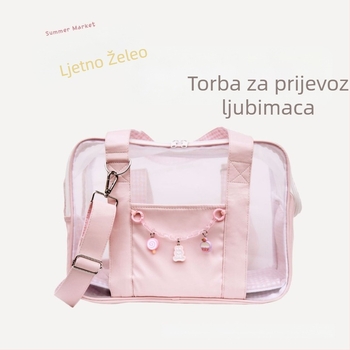 Torba za kućne ljubimce za izlaske, PU materijal, PINCOOL marka, uzorak obična čipka, srednje mekana