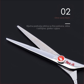 Set škarica za frizere – ravne i zubaste oštrice, Yilong, redčenje 25-30, 28-30 zuba