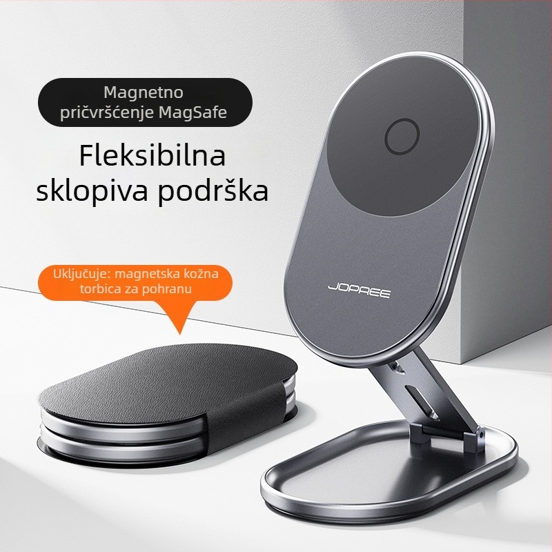 Stolni držač za mobitel s magnetskim sklapanjem, prenosiv, otporan na podrhtavanje (legura)