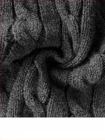 Bez rukava pleteni prsluk s kabelastim uzorkom, V-izrez, kašmir, japansko-korejski casual stil