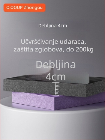 Joga podloga – NBR materijal, 4 cm debela, koljena i lakat od pjene za ravnotežu i trening s bućicama