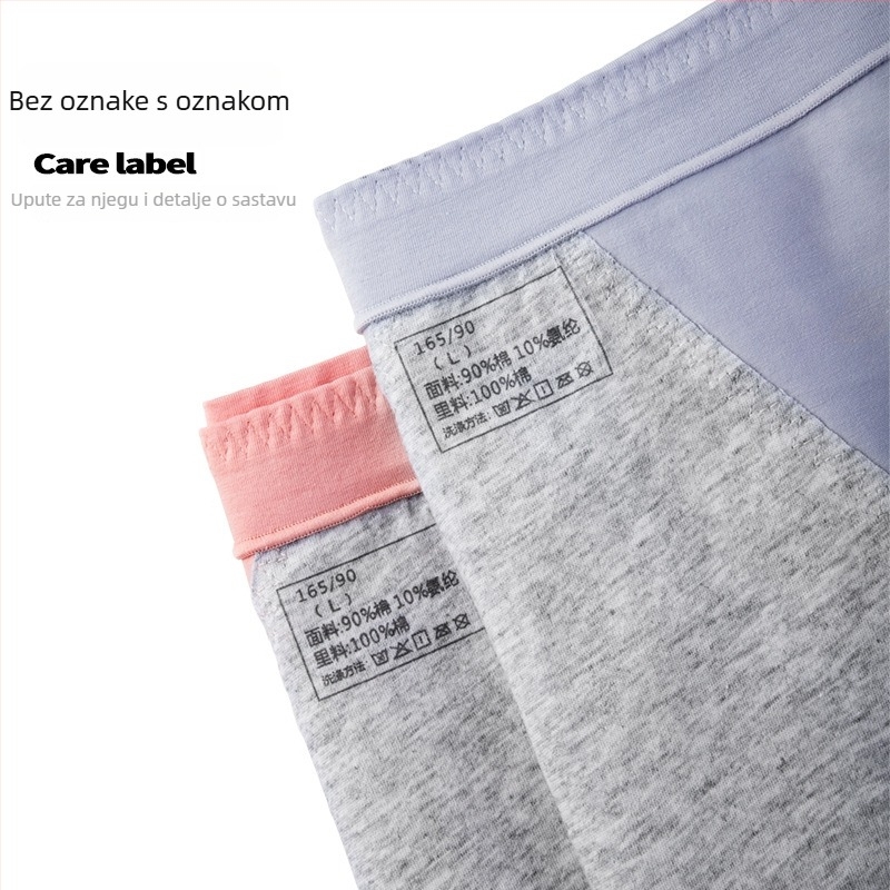 Ženske gaćice srednje visine, prozračne od pamuka, s pamukom u preponama, jednobojne, fiziološka funkcija