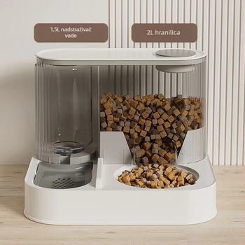 2-u-1 hranilica i dispenzer vode za mačke i pse, odvojiva električna posuda za kućne ljubimce
