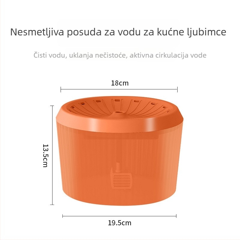 Dispenzer za vodu za kućne ljubimce s protivcurenjem, automatska cirkulacija filtracijom, odvojiva, pogodno za pse i mačke