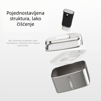 Dispenzer za vodu za kućne ljubimce od nehrđajućeg čelika, dvomodno napajanje, kapacitet 4 L, odvojiv, pogodan za pse i mačke, model YPD-C016