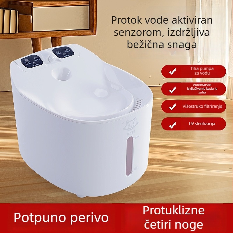 Pametni fontan vode za kućne ljubimce s USB punjenjem, automatskom cirkulacijom i filtracijom, odvojiva — za mačke i pse, model MSW102