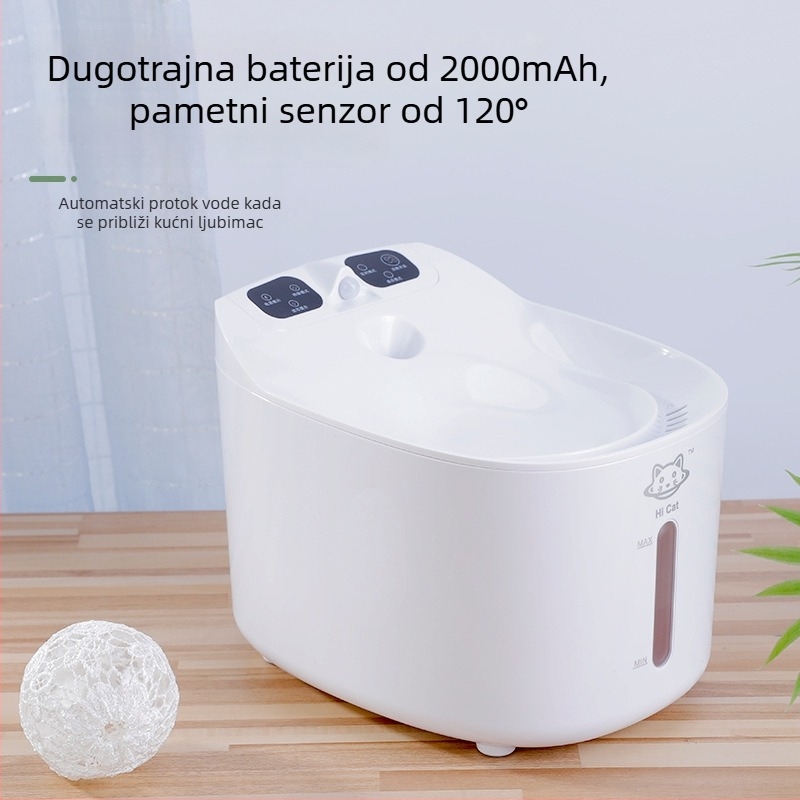 Pametni fontan vode za kućne ljubimce s USB punjenjem, automatskom cirkulacijom i filtracijom, odvojiva — za mačke i pse, model MSW102