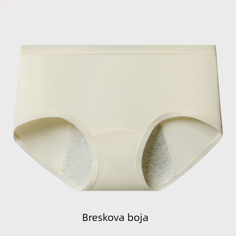 Ženske pamukaste menstrualne gaćice s antibakterijskom zaštitom – srednji pojas, glavni materijal 95% pamuk, podstava prepona 100% pamuk, jednobojni uzorak, prozračno