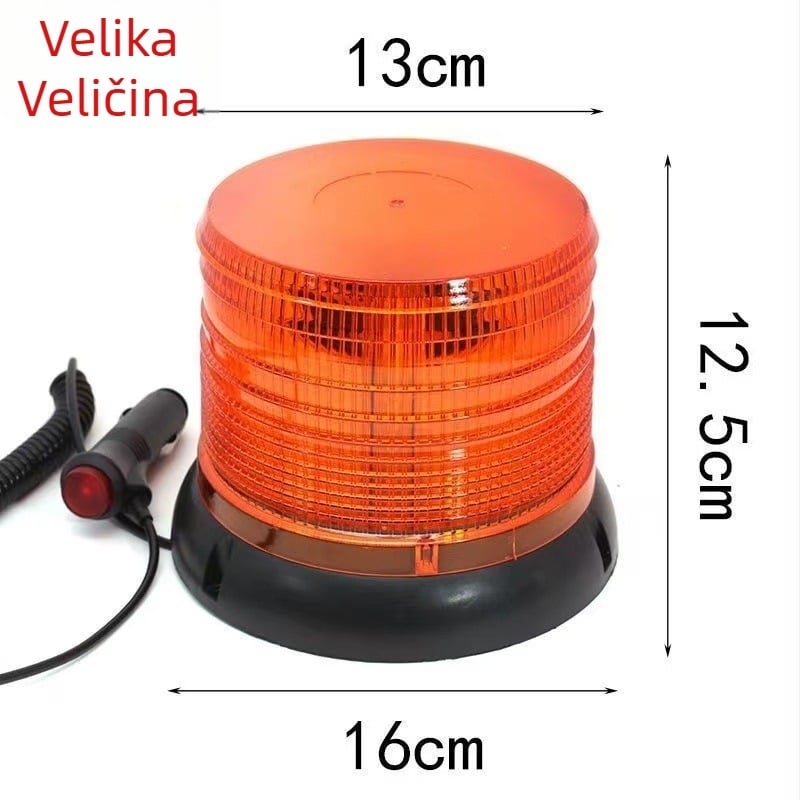 Policijsko LED svjetlo za vozilo, strob, upozoravajuće svjetlo, 12-40V, 15W, plastično kućište, univerzalna kompatibilnost