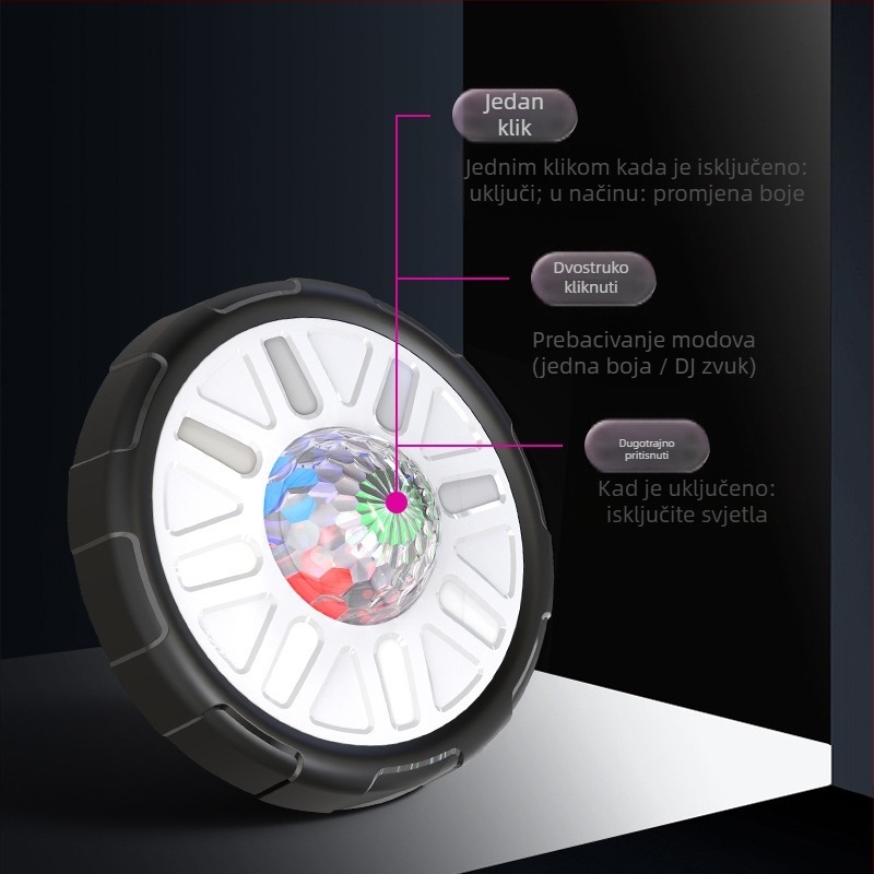 LED plafonsko svjetlo za automobil Y-038, 4W, DC5.0V, 400mA, trajanje 8760h, mekano LED osvjetljenje, universalna kompatibilnost