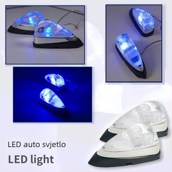 AC-198 Automobilsko LED svjetlo za krov, ABS, 12V, 0,4W