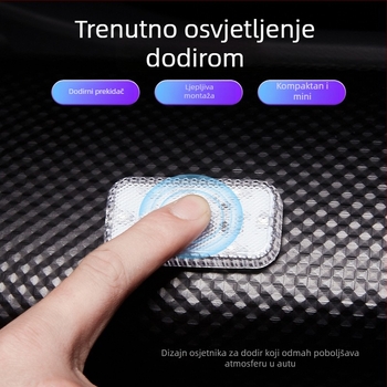 Krovno LED mini svjetlo, punjivo, bežično, s dodirnim ambijentalnim svjetlom i kutijom za pohranu, 6W, 5V, 0.2A