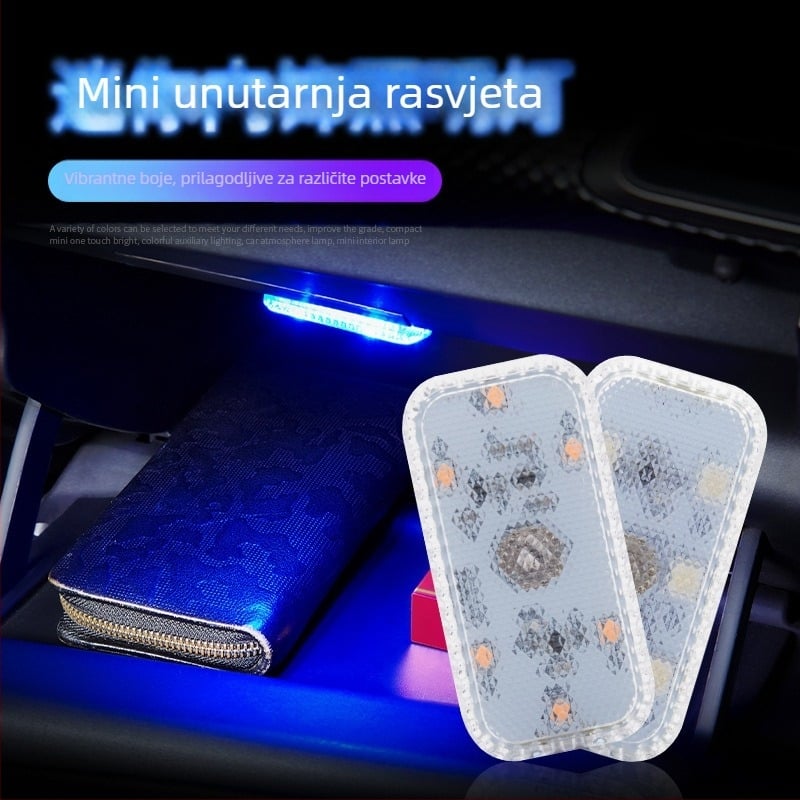 Krovno LED mini svjetlo, punjivo, bežično, s dodirnim ambijentalnim svjetlom i kutijom za pohranu, 6W, 5V, 0.2A