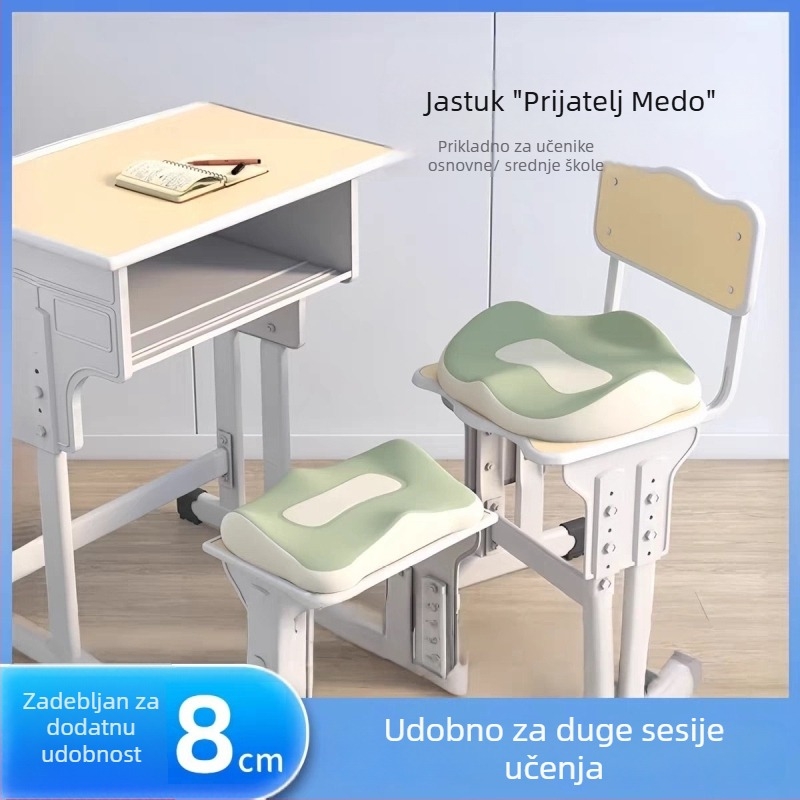 Jastučnica za ispravak držanja - Podrška za dugo sjedenje, memorijska pena, Materijal: lažni brokat tkanina, Stil: moderni minimalistički, Model: JLD18