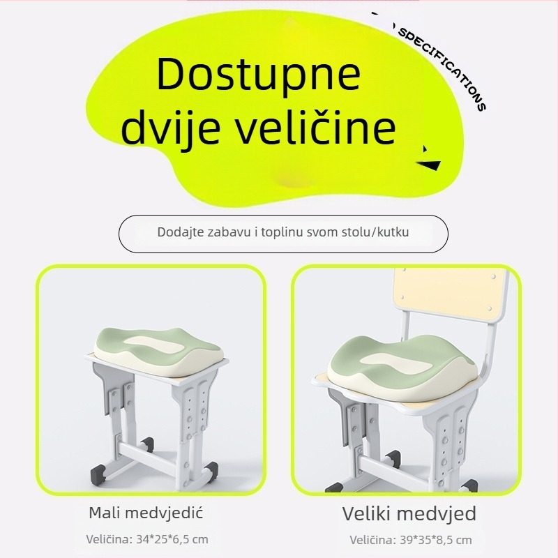 Jastučnica za ispravak držanja - Podrška za dugo sjedenje, memorijska pena, Materijal: lažni brokat tkanina, Stil: moderni minimalistički, Model: JLD18