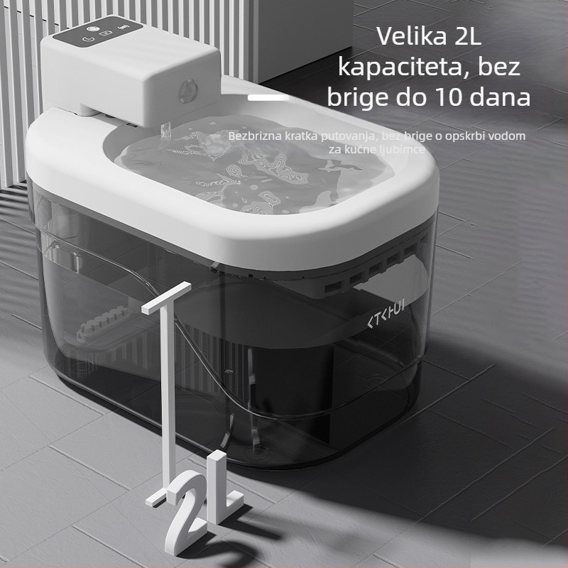 Dozator vode za mačke i pse s pametnim senzorom, tih filtr, automatsko doziranje vode, odvojivi dizajn, podrška aplikaciji