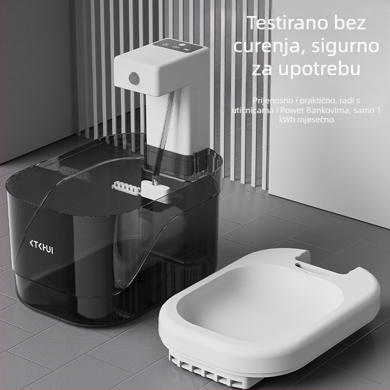 Dozator vode za mačke i pse s pametnim senzorom, tih filtr, automatsko doziranje vode, odvojivi dizajn, podrška aplikaciji