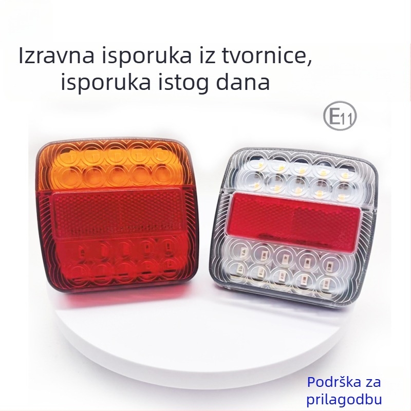 LED stražnje svjetlo, dvobojno crveno-žuto, model T15, 12V, 3W, 6000K