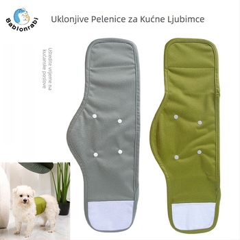 Trening hlačice za male pse, prozračne i otporne na curenje, zamjenjive pelene s kopčom, fiziološke hlačice (Materijal: Poliester; Kategorija proizvoda: Menstrualne hlačice; Stil: Opušteno; Marka: Bablonrabi)