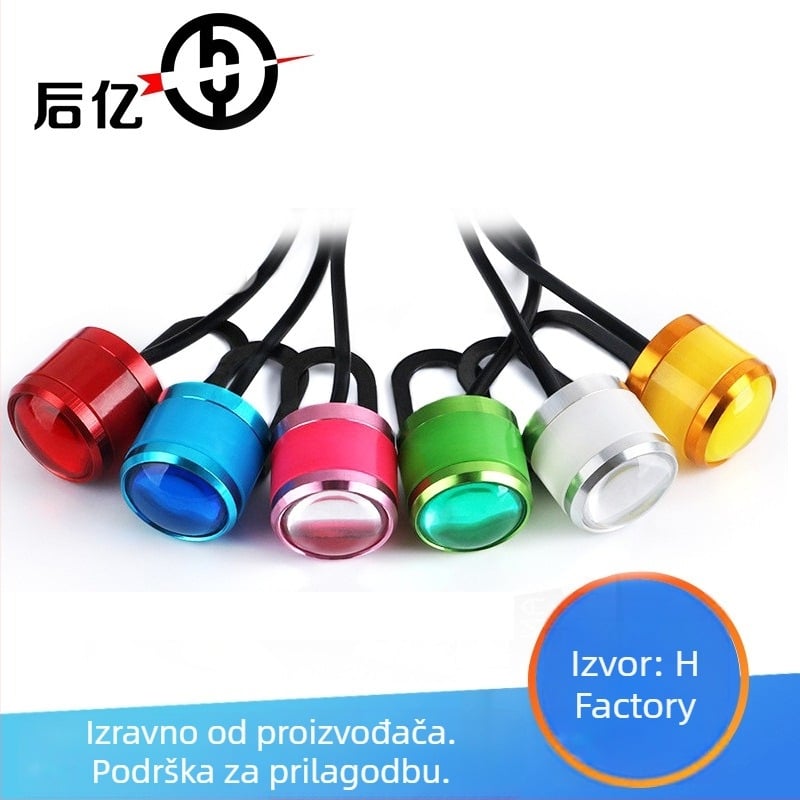 Motociklističko ogledalo s Eagle Eye LED svjetlom i bljeskanjem, 5630-3 LED lampica, 12V, 1.5W, SMD izvor svjetla, 6500K, avionski aluminij