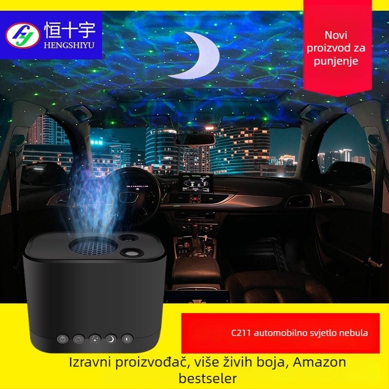 RGB ritmičko svjetlo za unutrašnjost automobila, USB napajanje, model C211, 3W, 5V, PC materijal