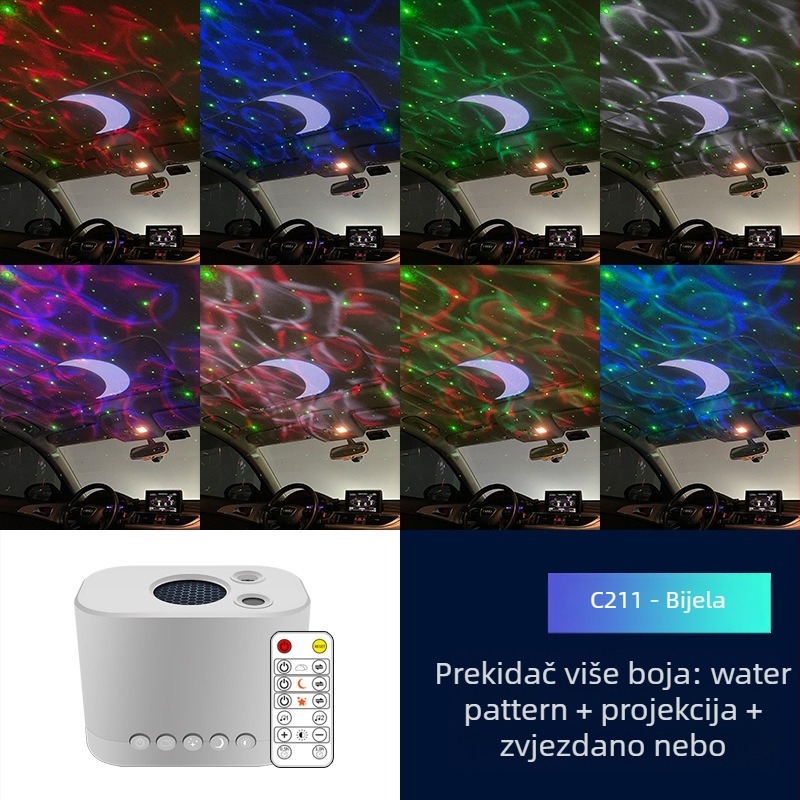 RGB ritmičko svjetlo za unutrašnjost automobila, USB napajanje, model C211, 3W, 5V, PC materijal