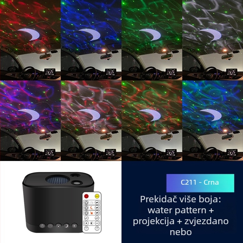RGB ritmičko svjetlo za unutrašnjost automobila, USB napajanje, model C211, 3W, 5V, PC materijal