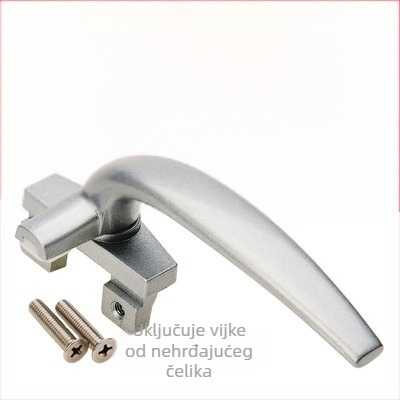 Drška za prozor LM-C1912 – aluminijska legura, završna obrada sprejom, profil 38 prozora, ravno pritiskivanje, lijeva ili desna ruka, za aluminijska vrata i kasetne prozore