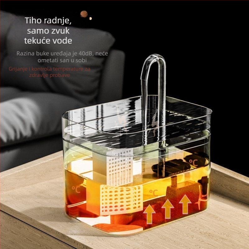 Dispenser za vodu za mačke s automatskom cirkulacijom i sustavom hranjenja