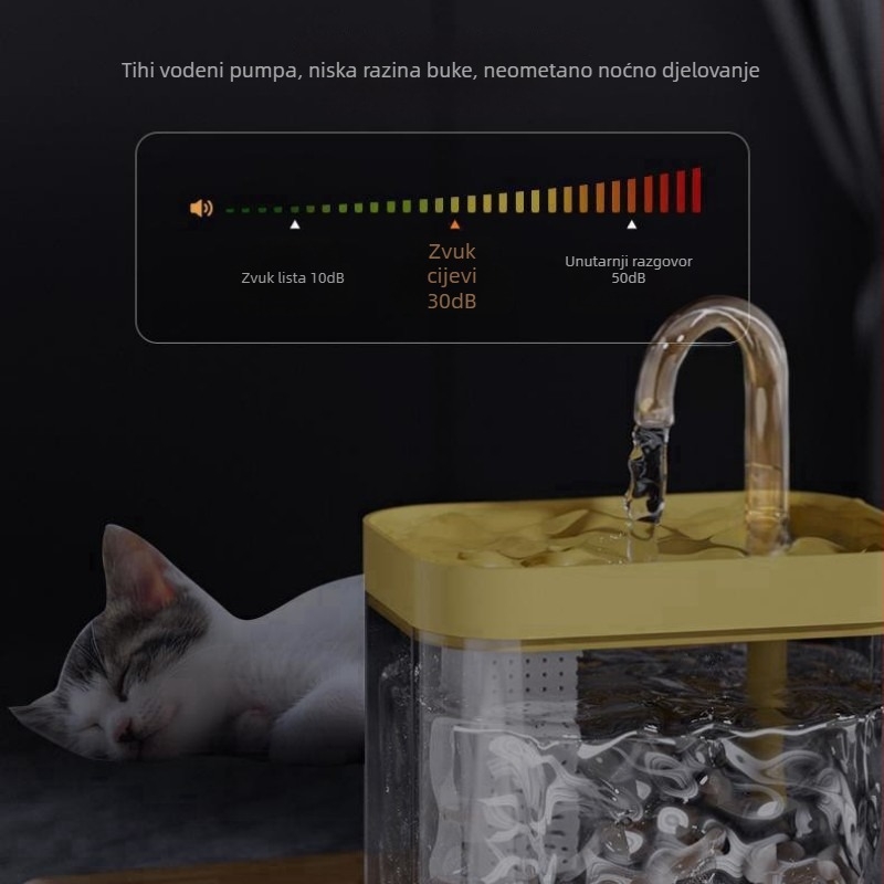 Dispenser za vodu za mačke s automatskom cirkulacijom i sustavom hranjenja