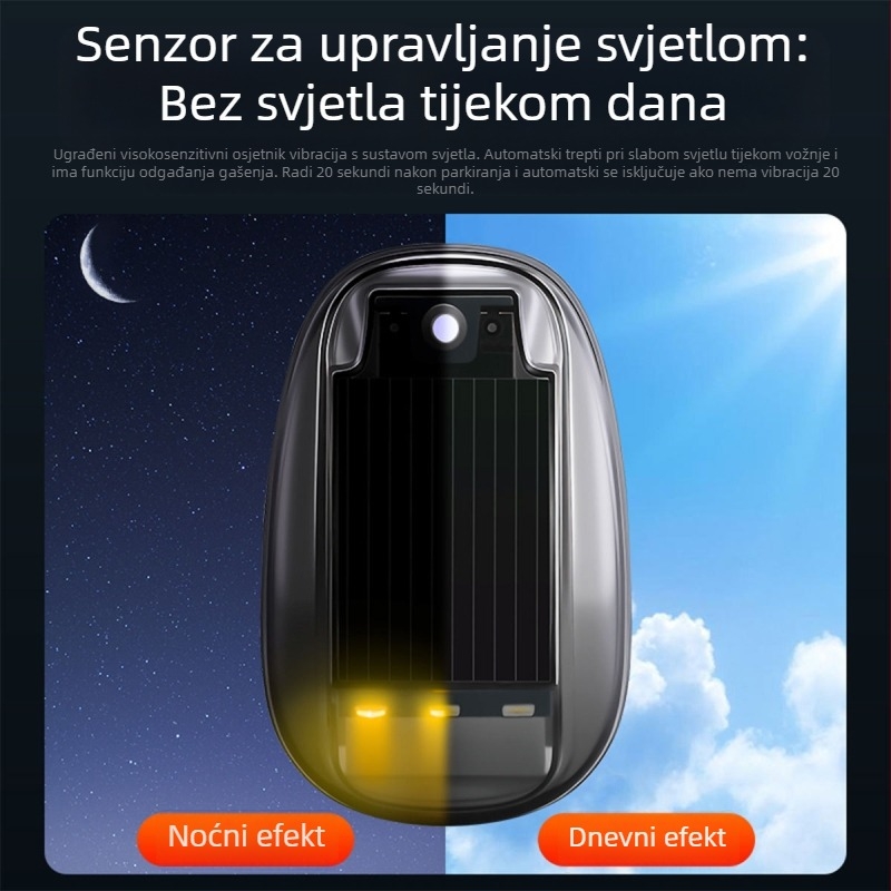 Solarna LED svjetlosna upozoravajuća lampica za krov DRL169, ABS kućište, vodootporno, LED izvor svjetla, vijek trajanja 50 000 sati
